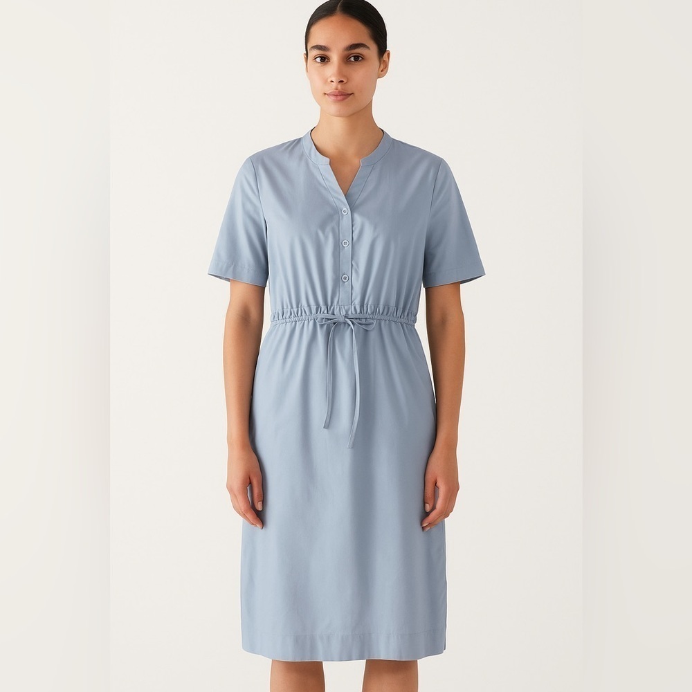 COS Light Blue Button-Down shirt Dress - size 6